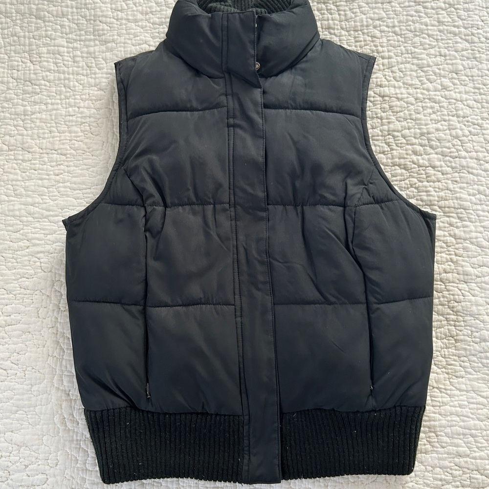 Merona Black Turtleneck Puffer Vest
